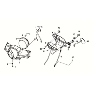 Head light Sym Fiddle III 50 E3 Brown (BR-497U)