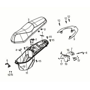 Seat-Rear Grip Sym Jet 14 50I E5