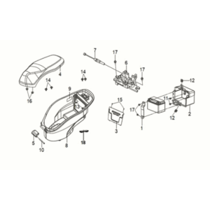 Seat - luggage box Sym Mio 50I E5