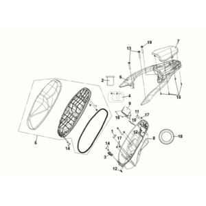 Seat - rear grip Sym Symphony ST 50 E5