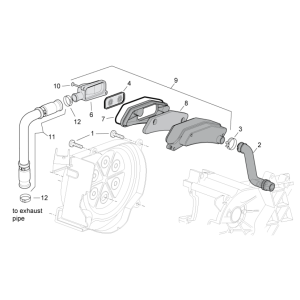 Secondary air supply Aprilia SR 50 H2O ie+carb 2004-2009