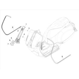 Vespa GTS 300 HPE 4T 4V IE ABS E4 2019 decorative frames (EMEA)