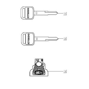 Key Kymco Xciting 400i Yellow