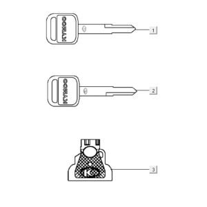 Key Kymco Xciting 400i Pearly Black