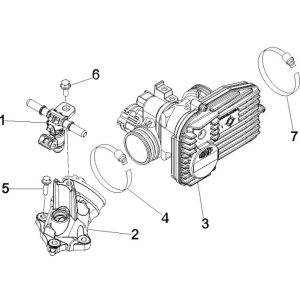 Throttle Valve Housing - Injector Vespa GTS 250 ie 2005-2009 (with ABS)