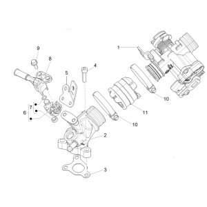 Throttle body - Injector Piaggio Liberty 50 4-stroke