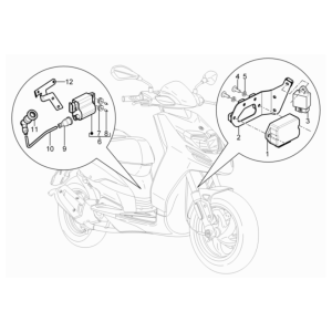 Voltage regulator - Ignition coil - Electronic parts Piaggio Typhoon 50 2-stroke Euro 3 2011