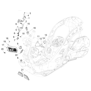 Voltage regulator - Electronic control units - HS ignition coil Vespa GTS 125 4T E5 ABS 2021 (EMEA)
