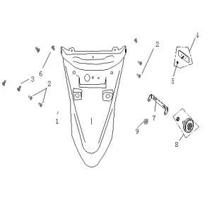 Mudguard AGM Ape50 white