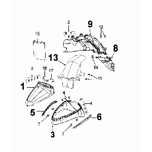 Mudguards Peugeot Django satin chocolate