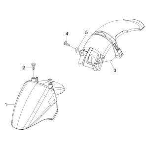 Mudguard Piaggio Zip 2000 4-stroke AC white 724