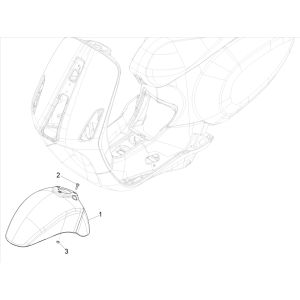 Vespa Elettrica 2018-2019 front fender