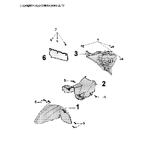 Mudguards Peugeot Citystar 50 Brown