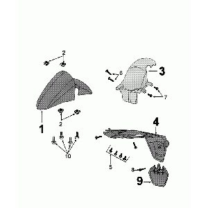 Mudguards Peugeot Kisbee blackcurrant original euro4