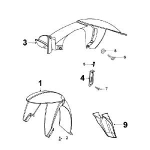 Mudguards Peugeot Ludix 12 black