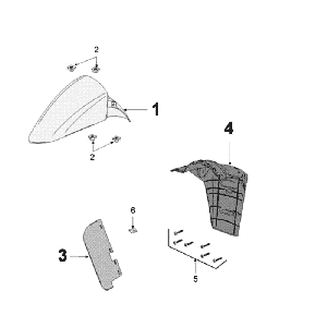 Mudguards Peugeot New Vivacity 2-stroke Dark Blue