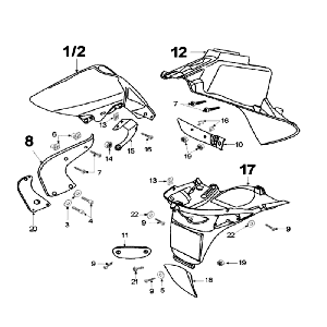 Mudguards Peugeot Speedfight 2 LC silver