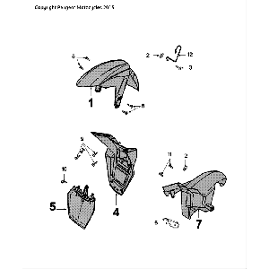 Mudguards Peugeot Speedfight 4 LC black/blue