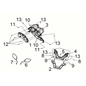 Speedometer - handle cover Sym Joymax Z 125i E5 2022
