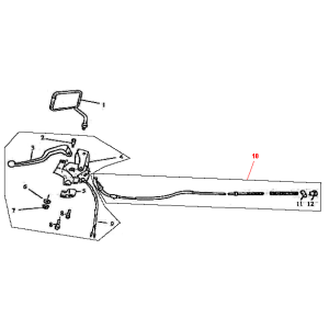 Mirror left Santini Firenze 125cc