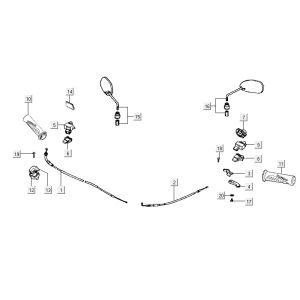 Mirror-steering switches Kymco Activ 4-stroke blue-black
