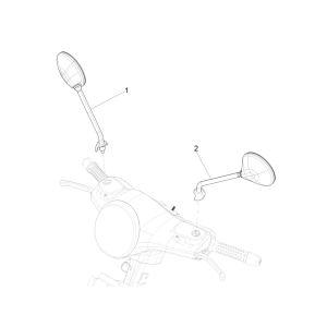 Mirrors Vespa GTS 300 HPE 4T 4V IE ABS E4 2019 (EMEA)