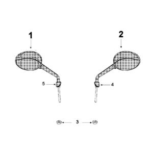 Spiegels Peugeot Django 125 Allure E3 2014-2017