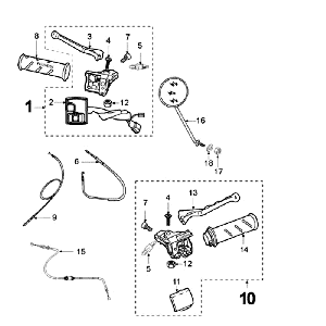 Mirrors Peugeot Fox Delivery Red