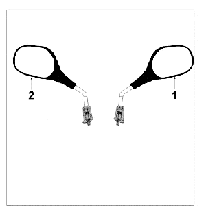 Mirrors Peugeot Tweet old matt black