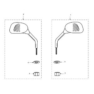 Mirrors Peugeot Vivacity 2 E2 2-Stroke