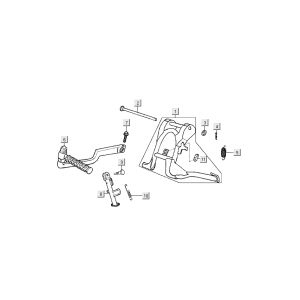 Stand - Kickstarter Kymco Filly 4-stroke silver