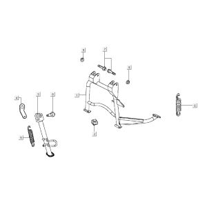 Stand kick starter arm Kymco Super8 R E5