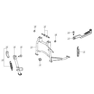 Standard + kickstarter Kymco Super 8 Street 4-stroke red