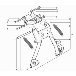 Piaggio Typhoon 50 2-stroke Euro 3 2011 center stand