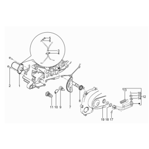 Starter Motor - Bendix Piaggio Typhoon 50 2-stroke Euro 3 2011