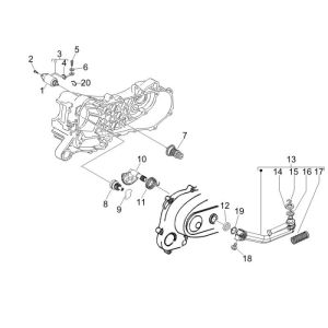 Starter- Kickstarter Piaggio New Fly 4-stroke 4-valve