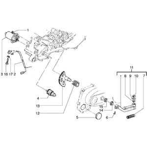 Starter- Kickstarter Piaggio Liberty 2-stroke up to 2005