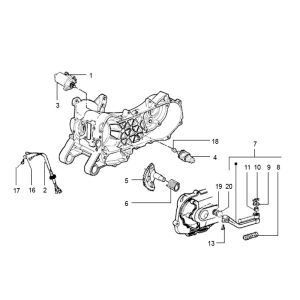 Starter motor- Bendix Vespa Lx 25km 4-stroke 2-valve