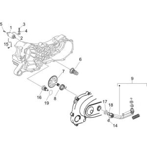 Starter- Kickstarter Piaggio Zip 2000 4-stroke AC
