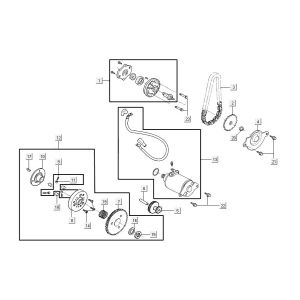 starter oil pump AGILITY 16+ 4T 125 Matte Metallic Silver