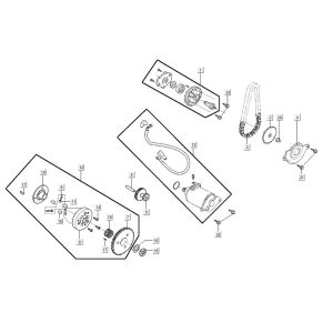 starter oil pump AGILITY 16+ 4T 200i Matt Metallic Silver
