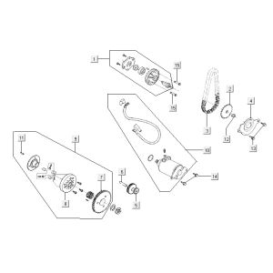 starter oil pump AGILITY CITY 16 4T 150