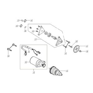 Starter Kymco Agility 16'+ 4-stroke injection euro4 matte blue