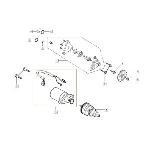 Starter Kymco Agility 16'+ 4t matt metalic blue