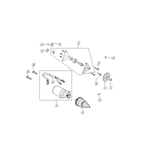Starter motor Kymco Agility Delivery 4-stroke euro4 black