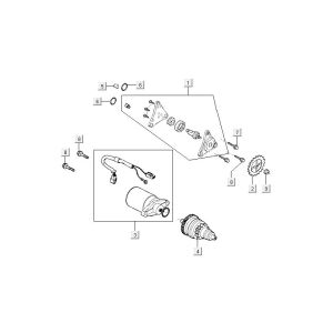Starter motor Kymco Agility FR 12" 4-stroke euro4 white