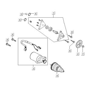 Starter Kymco VP50 4t ac brown metallic