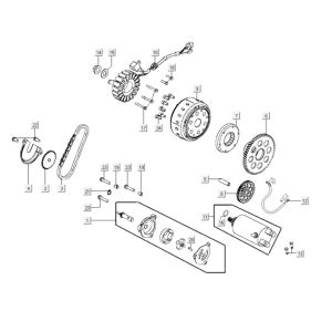 Starter Kymco Xciting 400i Matt Black