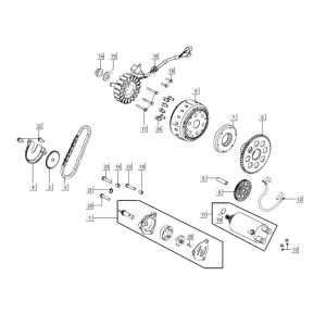 Starter Kymco Xciting 400i Pearly Black