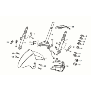 Handlebar stem - front cushion Sym Orbit III 50 E5 Blue (BU-289S)
